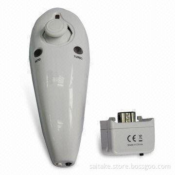 2.4G Wireless Nunchuk for Wii Games, with LED Indicator, Compatible with Wii Console
